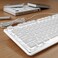 SEUNKWANG Wired Backlit Keyboard with Pudding Keycaps Quiet Full Size Computer Keyboard White Backlight EasytoRead Never Fade Metal Panel USB Cute Desk Setup for Windows PC Desktop White