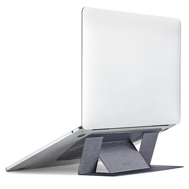 MOFT Laptop Stand for Desk Adhesive MacBook Computer Stand with 2 Adjustable Viewing Angles Foldable and Portable Laptop Riser Compatible with 1116 Laptops Starry GreyAdhesive Version