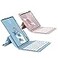 SOUYOYIHI iPad Mini 6 6th Generation Magnetic Case with Keyboard Vertical Stand Round Key Detachable Transparent Back Cover with Pencil Holder for iPad Mini 6th Gen 2021 Purple Gray