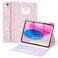 Supveco Keyboard Case for iPad A16 11th10th Generation 11109 Inch with Pencil Holder7 Colors Backlit Wireless Detachable Folio Keyboard Cover for iPad 11th10th Gen 20252022Pink