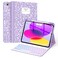 Supveco Keyboard Case for iPad A16 11th10th Generation 11109 Inch with Pencil Holder7 Colors Backlit Wireless Detachable Folio Keyboard Cover for iPad 11th10th Gen 20252022Lilac