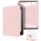 YoungMe 360 Degree Rotating Case for 7 Kindle Paperwhite 12th Generation2024 Release Detachable Magnetic Design Protective Adjustable Stand Cover Clear Back with Auto SleepWake Pink