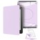 YoungMe 360 Degree Rotating Case for 7 Kindle Paperwhite 12th Generation2024 Release Detachable Magnetic Design Protective Adjustable Stand Cover Clear Back with Auto SleepWake Light Purple
