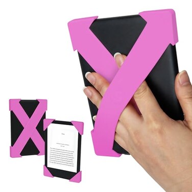 Strapsicle Silicone Hand Straps Accessory for Kindle Paperwhite 687 20212024 and Kobo Aura HD 2Pack Candy Pink