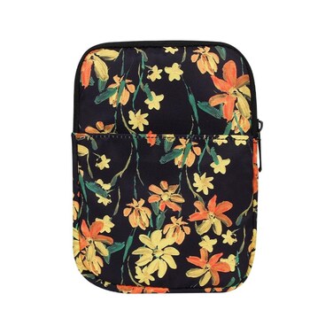 Pothai Slim Protective Sleeve for 687inch Kids eReader 83inch iPad mini Floral Design Tablet Case MultiDevice Compatible Black Orchid for 83 iPad mini