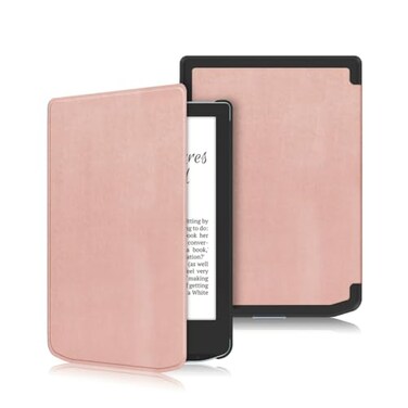 Kepuch Custer Case Compatible for Pocketbook Verse Pro PB629 PB634UltraThin PULeather Hard Shell Cover Rose Gold