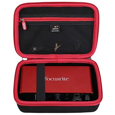 Aproca Case Compatible with Focusrite Scarlett 2i2 4th Gen USB Audio Interface Portable Storage Bag for Accessories Case Only