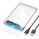 POSUGEAR 25 External Hard Drive Enclosure USB 30 to SATA III Tool Free Clear External Hard Drive Case for 7mm95mm 25 inch SSD HDD with UASP Compatible with WD Toshiba Samsung PS4 Xbox PC TV