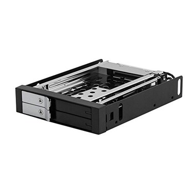 Kingwin TrayLess Hot Swap Mobile Rack Cage for Dual 25 SSDHDD Hard Drive Backplane Enclosure Supports SATA IIIIII SAS III 6 Gbps Performance