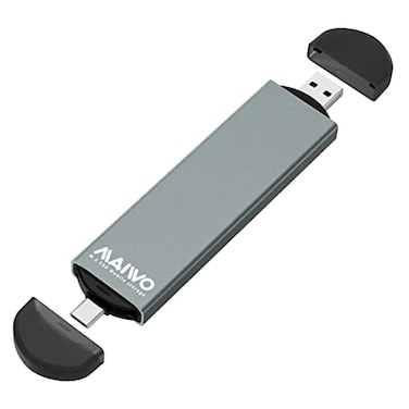 MAIWO M2 Enclosure for NVMe SATA SSD USB A to USB C SSD Enclosure for M or BM Key Sizes in 22302242 22602280 Max 10Gbps Support 4TB Storage Expansion Aluminum Alloy Case