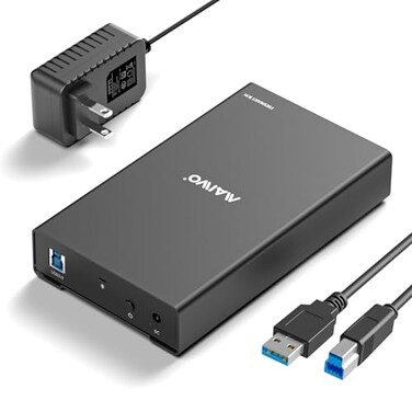 MAIWO External Hard Drive Enclosure for 25 35 Inch SATA HDDSSD USB 30 Hard Drive Reader HDD Case with UASP 24TB Capacity Aluminum