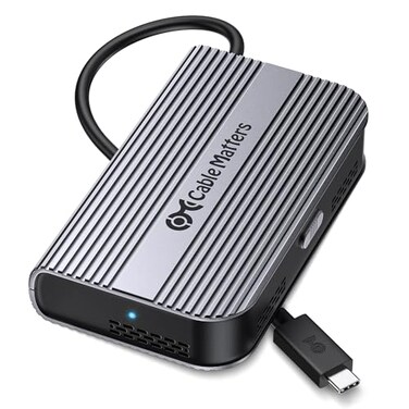 Cable Matters 40Gbps Portable USB4 Thunderbolt 4 SSD Enclosure for M2 NVMe SSD Up to Read3800MBs Write3600MBs NVMe Enclosure ToolFree Intelligent Cooling Thunderbolt 45 Compatible