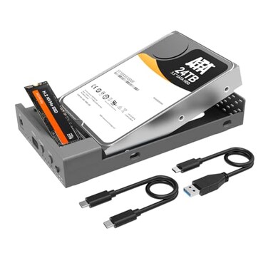 MAIWO External Hard Drive Enclosure for M2 NVMe SSD and 2535 Inch SATA SSDHDD Bidirectional Clone NVMe and SATA USB 32 Gen2 10Gbps TypeC Hard Disk Adapter Docking Station