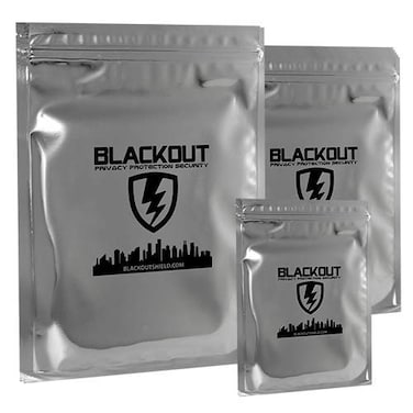 BLACKOUT Faraday Cage EMP Bags Premium Ultra Thick 12pc Prepping Kit Laptops Tablets Smartphones Hard Drives