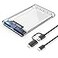 ELUTENG 25 SSD Enclosure 5Gbps Hard Drive Case Tool Free SATA to USB 31 Solid State Drive Enclosure USB C SSD HDD Enclosure Max 4TB Support UASP for 25 Inch SSD HDD for WD Seagate Samsung