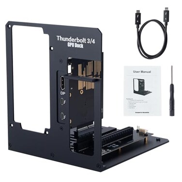 Maskedfish eGPU Enclosure Thunderbolt 34 USB4 40Gbps PD 85W Charging External GPU Dock Compatible with NVIDIAAMD Graphics Cards on Win 1011 Linux System ATX Power Supply MKL18