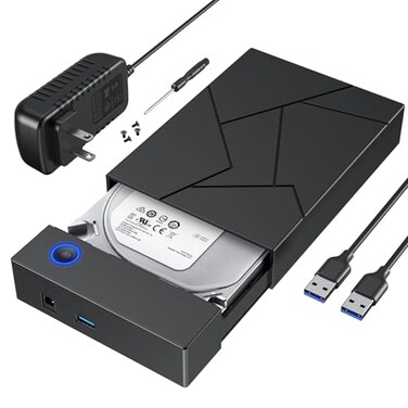 FEMORO Hard Drive Enclosure 35 USB 30 Internal SATA HDD Case with 12V 2A DC Power Adapter for Internal 35 inch HDD Reader up to 20TB Support UASP