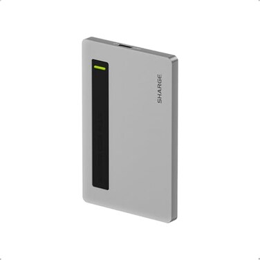 sharge Disk Plus SSD Enclosure 10Gbps M2 NVMe USB C 32 Gen2 024 Ultra Slim Aluminum Enclosure with Builtin Cable Support 223022422280 M Key SSDs for MacBook Pro Steam Deck SSD not Included