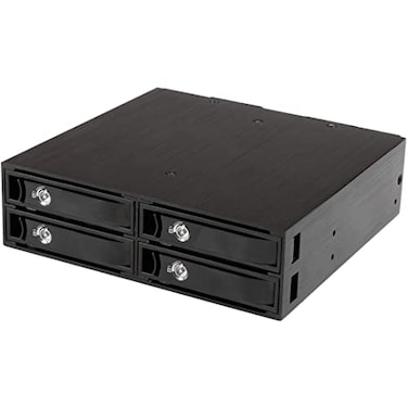 StarTech.com StarTechcom 4Bay Mobile Rack Backplane for 25in SATASAS Drives Hot Swap SSDsHDDs from 515mm Supports SAS II SATA III 6 Gbps TAA SATSASBP425