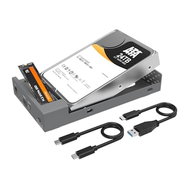 MAIWO Dual Bay Enclosure for M2 NVMe SATA SSD and 25 35 inch SATA SSD HDD External Hard Drive to USB C Adapter 10Gbps 32TB CapacityDO NOT Support Clone