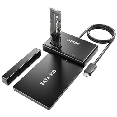 Unitek M2 NVMe SSD Enclosure Adapter 10 Gbps Hard Drive Reader Tool Free Pcie NVMe Adapter External USB 32 M2 SATA Case Converter Supports M Key Any Sizes M2 25 35 SATA Solid State Drive