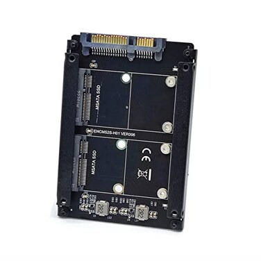 Xiwai Dual MSATA MiniSATA SSD Card JBOD Raid0 Span Bridge to 25inch SATA Combo HDD Disk Drive Enclosure