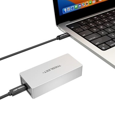 TREBLEET 80Gbps Enclosure Compatible with Thunderbolt 5 USB4 v20 M2 NVMe SSD Case Up to 7000MBs PCIe Gen 4x4 AutoCooling Fan Compatible with Mac M4 ProMax PC Laptop iPad Pro