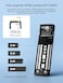 Lemorele Aluminum M2 NVMe EnclosureUSB 32 Gen2 10Gbps ToolFree SSD Enclosure for NVMe PCIe MKeyNvme USB Adapter Support UASP Trim for 2280 2260 2242 2230Sata NOT Supported