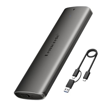 Lemorele Aluminum M2 NVMe EnclosureUSB 32 Gen2 10Gbps ToolFree SSD Enclosure for NVMe PCIe MKeyNvme USB Adapter Support UASP Trim for 2280 2260 2242 2230Sata NOT Supported