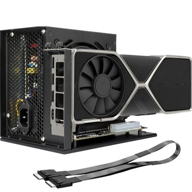 OwlTree PCIe 40 x4 64Gbps Compatible eGPU DOCK with OCuLink SFF8612 8311 to PCIe x16 and SFF8611 Male Cable Enclosure supports Standard ATX Power and External Graphics Cards GPU for Laptop Mini PC