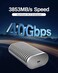 TERRAMASTER D1 SSD Plus 40Gbps M2 NVMe SSD Enclosure Aluminum M2 Enclosure USB TypeC Compatible with USB 432313020 Thunderbolt 543 Mobile App for Data Backup Included Diskless