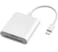 FUHAYA SD Card Reader for iPhone iPad Apple MFi iPhone SDMicro SD Card Reader Adapter Cable with Dual Slots for SLR Cameras Trail Game Camera Viewer Memory Card Reader for iPhone Plug and Pl