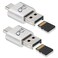 Wansurs 2 Pack Micro SD Card Reader for Android Phone Micro SD Card to USB Adapter Mini USB C Card Reader for Camera Memory Card Reader Card Reader for PC and Android Phone Silver