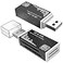 Wansurs Micro SD Card Reader 4in1 SD Card Reader to USB Adapter Memory Card Reader for MS DuoPro M2 Card SDXC SDHC MMC RSMMC Micro SDXC Micro SDHC and TF Card 2Pack Black