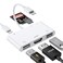 FEINODI Lightning to HDMI Adapter with USB Camera and Charging Port SD Card Reader for iPhone 6 in 1 Camera Adapter to iPhone Supports MIDI Keyboard Mouse HD TVProjectorMonitor Plug Play