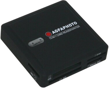 AgfaPhoto AGFA 73in1 Card ReaderWriter Compatible with All Versions of SDHC Micro SD CF XD MSPro Duo and SIM Cards