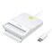 Recbot CAC Reader USB C CAC Reader Military DOD Military USB C Common Access CAC Smart Card Reader Compatible with Windows Mac OS and Linux White