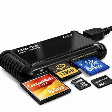 Acuvar XD Picture Card ReaderWriter AllinOne USB Memory Card Reader for Olympus Fujifilm XD SDSDHC Micro SD CF Memory Stick Cards