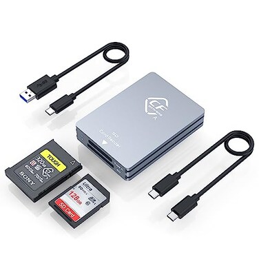 Rocketek CFexpress Type A and SD DualSlot Memory Card Reader 10Gbps USB 32 Gen 2 Type A CFexpress Adapter Memory Card Reader with USB C to USB CUSB A CableCompatible with WindowsMacLinuxAndroid