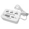 ERCRYSTO Card Reader and 3 Ports USB Hub High Speed External Memory Card Reader MS Micro SDSDMMCM2TF Card White