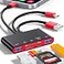 JOOPSHEE 5in1 Memory Card Reader USB OTG Adapter SD Card Reader for iPhoneiPad USB C and USB A Devices with Micro SD SD Card Slots Supports SDMicro SDSDHCSDXCMMCBlackRed