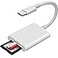 WNXSLOAD USB C SD Card Reader SD Card Adapter with SD MicroSD Dual Slots for iPhone 15 16 iPad Mac MacBook Laptop USBCTypeC HighSpeed Trail Camera Memory Card Reader Plug Play 2 Slots