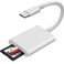 WNXSLOAD USB C SD Card Reader SD Card Adapter with SD MicroSD Dual Slots for iPhone 15 16 iPad Mac MacBook Laptop USBCTypeC HighSpeed Trail Camera Memory Card Reader Plug Play 2 Slots