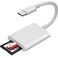 WNXSLOAD USB C SD Card Reader SD Card Adapter with SD MicroSD Dual Slots for iPhone 15 16 iPad Mac MacBook Laptop USBCTypeC HighSpeed Trail Camera Memory Card Reader Plug Play 2 Slots