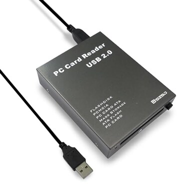 SZBJ USB20 Plastic Version Interface PCMCIA Card ReaderRead FlashdiskPCMCIAPC Card ATAMass Storage ATA FlashPC Card Card Reader Gray