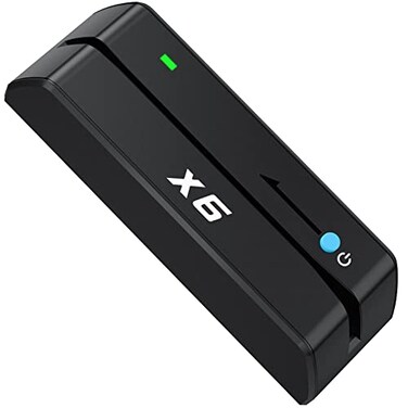 HZGOTech X6 BT Bluetooth Magnetic VIP Card Reader Writer USB 3 Tracks Swipe Encoder Upgraded Black Version