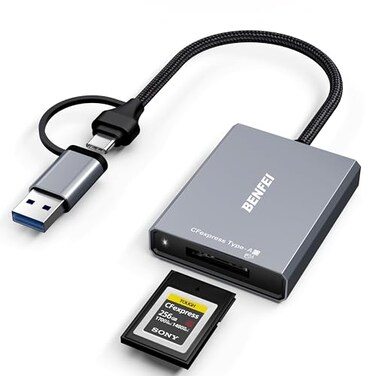 BENFEI CFexpress Type A Card Reader with USB 32 Gen 2 10Gbps USBCUSBA 2in1 Type A CFexpress Adapter Compatible with WindowsMacLinuxAndroid