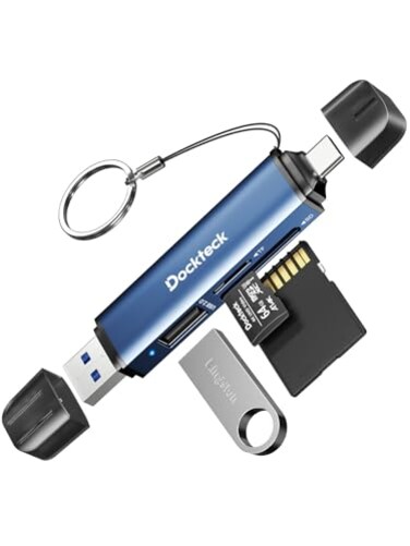 Dockteck SD Card Reader Adapter 5G Super Speed USB30 SDTF Card Reader 3Slot USB AC to SDMicro SDUSB A Memory Card Reader for UHSI SDMicro SDSDHCSDXCMMC with OTG for PlugPlay