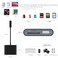 SZHAIYIJIN SD Card Reader for iPhone Memory Card Reader with USBC to Lightning Adapter Plug and Play Trail Game Camera Micro SD Card Viewer Support SDTF Card and USB for iPad No App Required Black