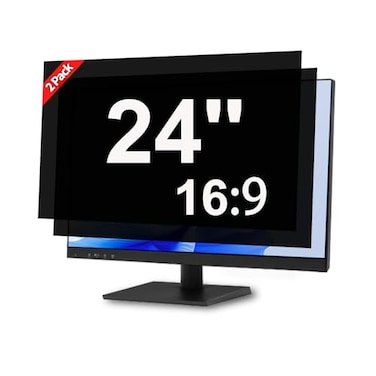 J J-Dream J JDream 2 Pack 24 Inch Privacy Screen for Computer Monitor Blue Light Screen Protector Anti Glare AntiScratch Monitor Privacy Shield Screen 24 Inch 169 Aspect Ratio